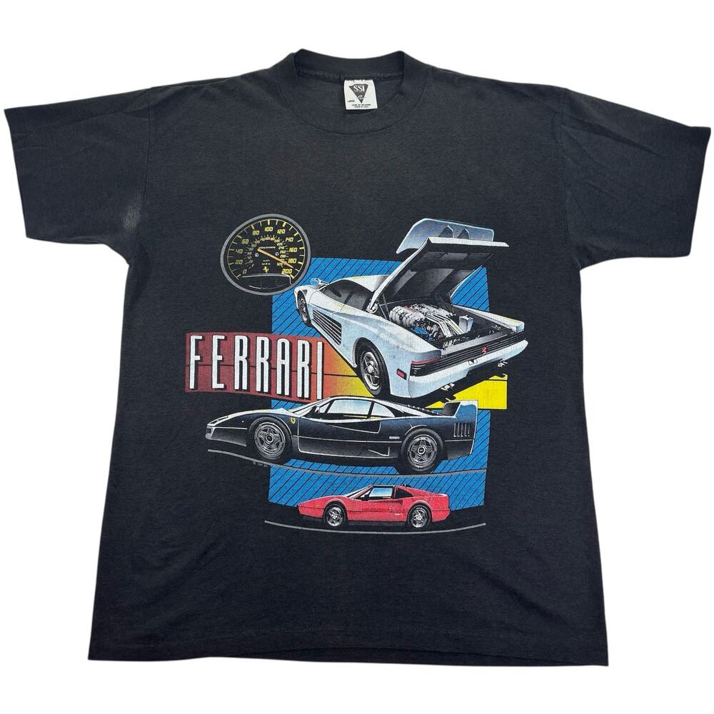 Vintage 1991 SSI Ferrari Racing Performance Testarossa T-Shirt Men's Large